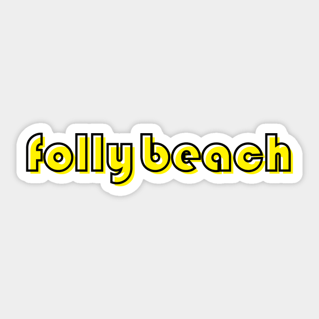 Folly Beach Sticker by TMD Creative Studio